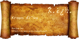 Kreps Éva névjegykártya